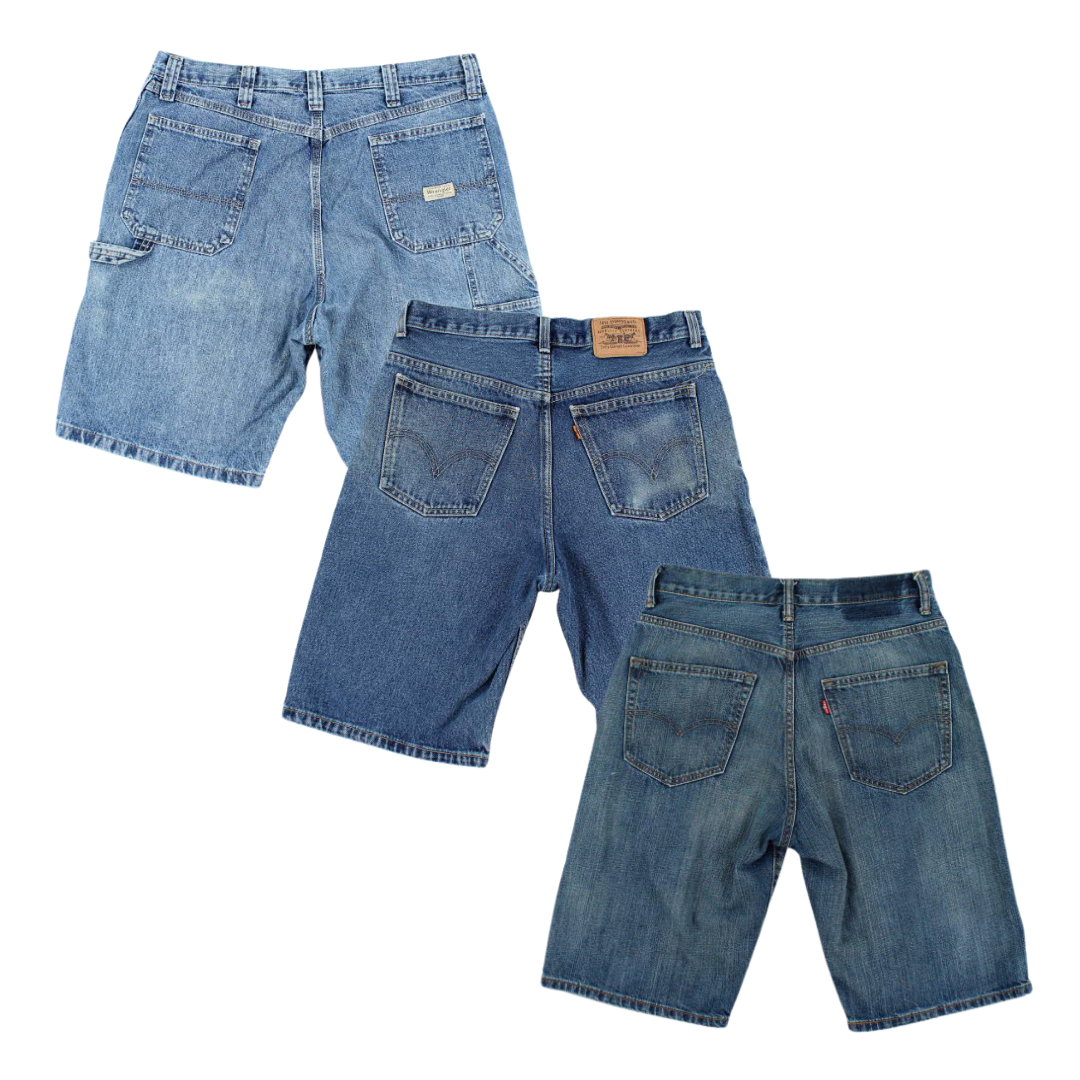 Short Vintage En Jean Wrangler Taille 25 Pouces Bleu Délavé - Occasion Très Bon état