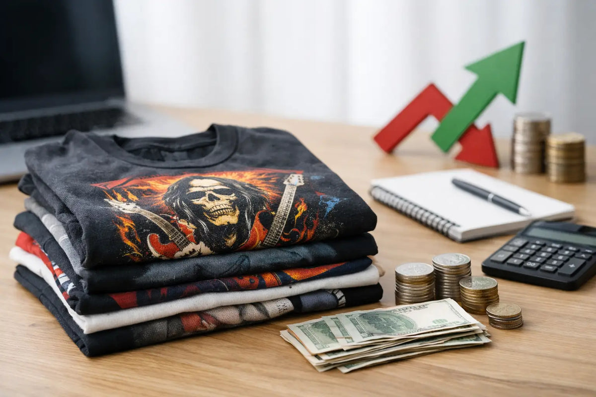 Graphic Tee Flip Profit Example: £500 to £1,400