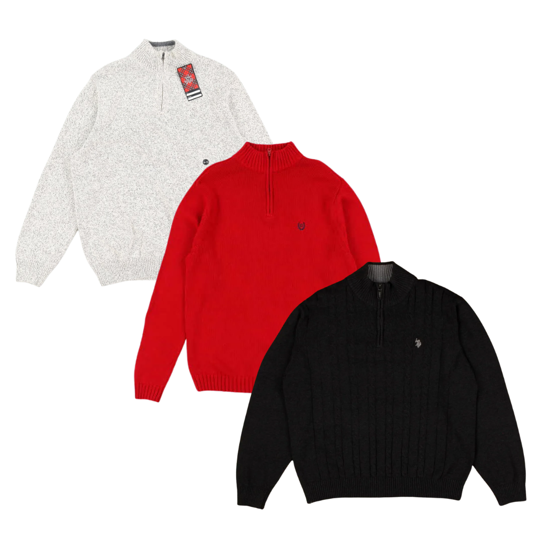 Chaps Quarter Zip Knitwear - Best Vintage Wholesale