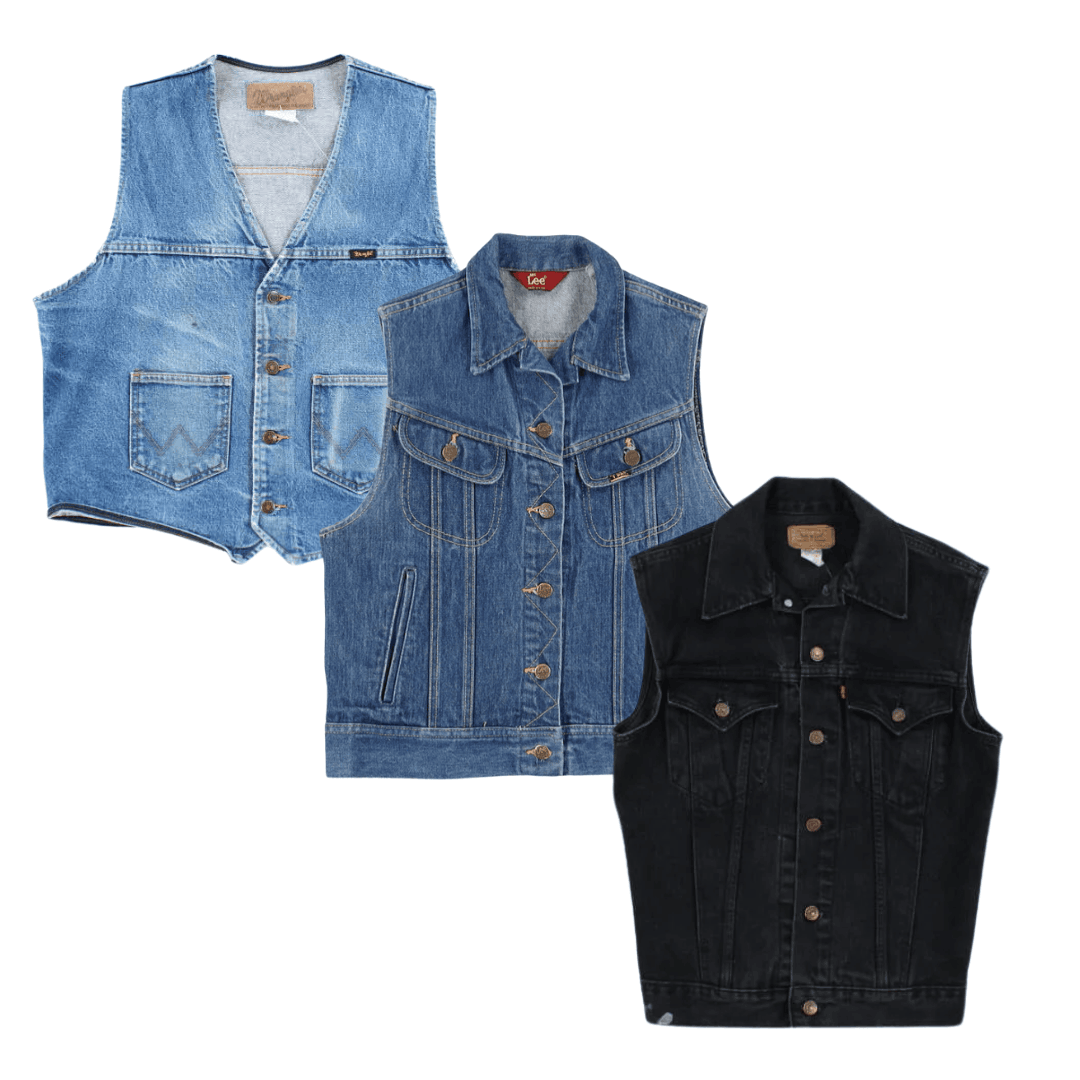 Levi's Lee Wrangler Denim Vests - Best Vintage Wholesale