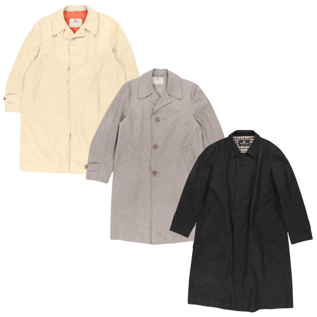 5x AQUASCUTUM TRENCH COATS Best Vintage Wholesale