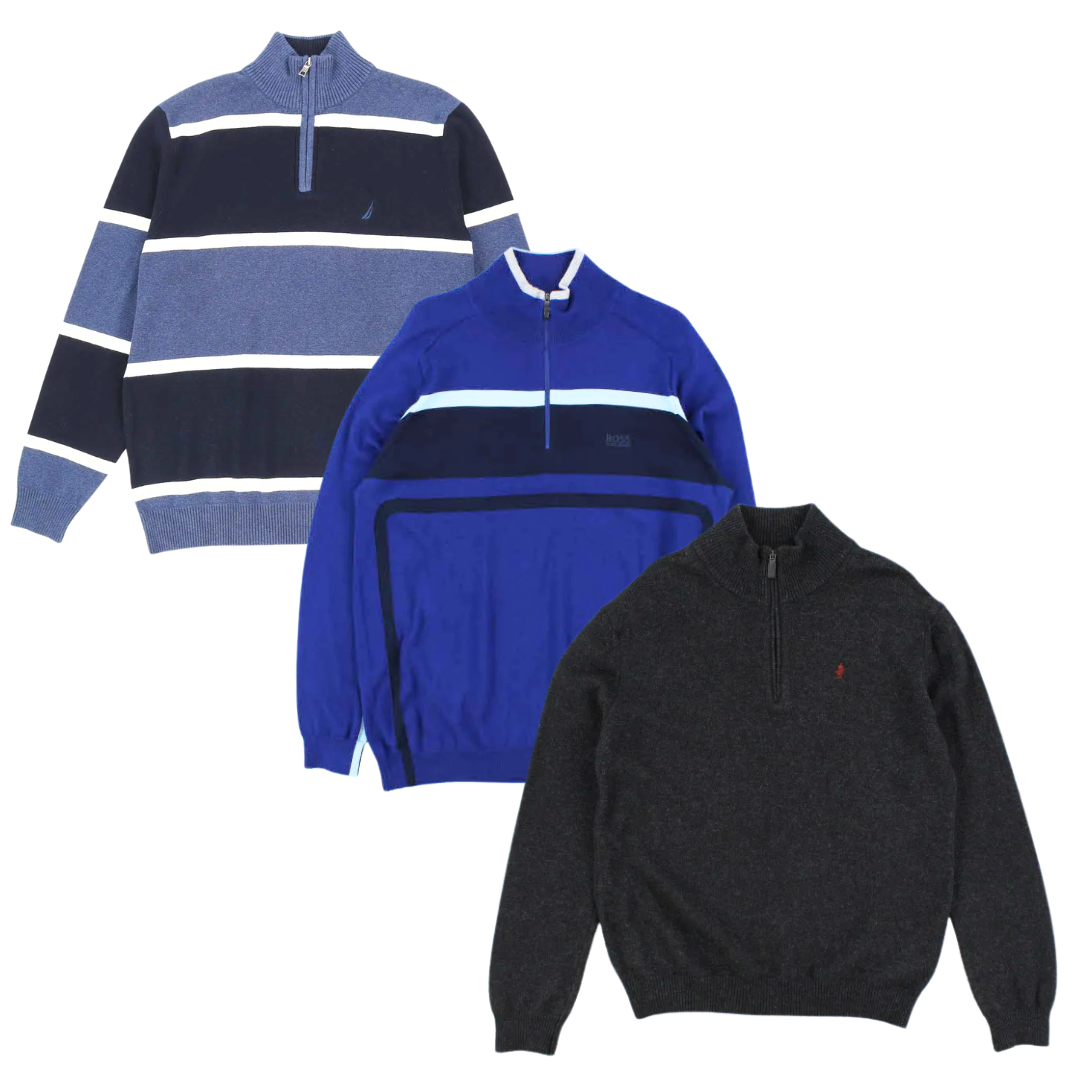 Branded 1/4 Zip Knitwear - Best Vintage Wholesale