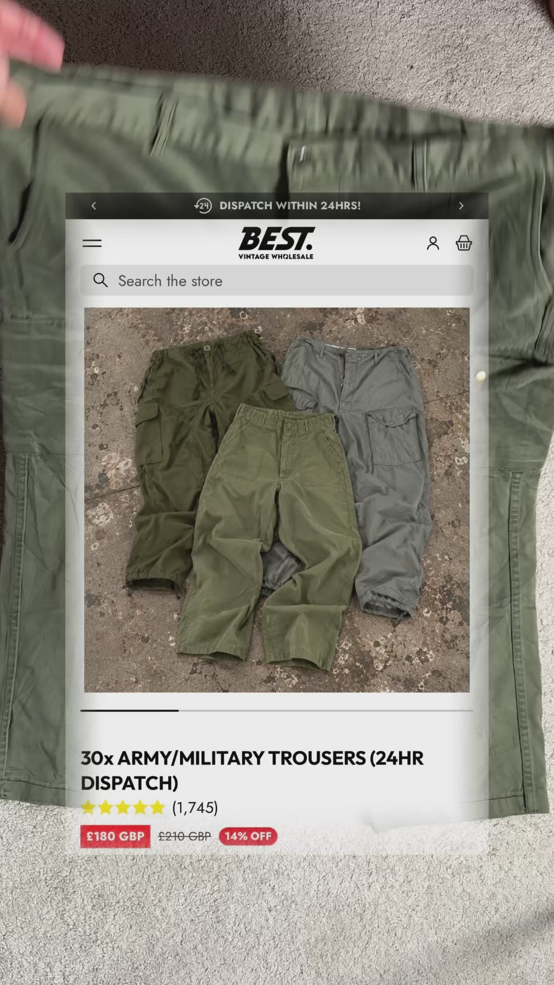 30x ARMY/MILITARY TROUSERS (24HR DISPATCH)